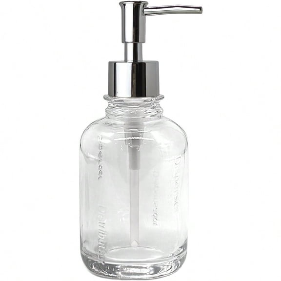 Glass Soap Dispenser Bathroom 8oz Refillable Liquid Soap Dispenser With Rust Proof Plastic Pump