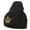 Black, variant on Glitter Crown Embroidered Knitted Long Beanie - Dk Grey OSFM