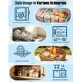 thumbnail image 4 of Crystal Clear Freezer Storage Bins - 2026 New Clear Plastic Bins for Refrigerator and Pantry, Stackable Kitchen Cabinet Organizer with Handles for Frozen Food, Meat & Veggies (White*2 S), 4 of 8
