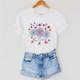 thumbnail image 6 of Odbmxy Short Sleeve Womens Plus Size Tee Shirts Patriotic Independence Tops Women White Loose Graphic Holiday Summer Casual Tops, 6 of 6