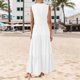 thumbnail image 2 of Vestido fluido con cuello en V y corte en A para mujer - Ligero, ideal para la playa o el brunch, poliéster y spandex, tallas S-XXXL, 2 of 6
