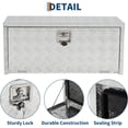thumbnail image 4 of 30in Aluminum Truck Toolbox Waterproof Underbody Storage Organizer for Pickup Trailer RV - Heavy-Duty Lockable Box Silver, 4 of 8
