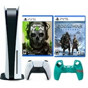 2022 Newest PlayStation_PS5 Gaming Console Disc Version Bundle with Call of Duty Modern Warfare II / God of War Ragnarök/ Silicone Controller Cover Skin