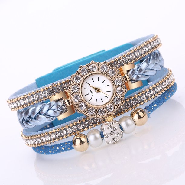 【MIARHB】Women Watches Fashion Vintage Weave Wrap Quartz Wrist Watch
