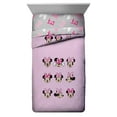 thumbnail image 4 of Disney Minnie Mouse Faces Pink 7 Piece Full Bed Set, 100% Microfiber, 4 of 9