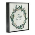 thumbnail image 3 of Stupell Industries Joy Seasonal Greenery Wreath Black Framed Giclee Art, design by Susan Jill, 24 x 24, 3 of 8