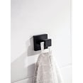 thumbnail image 4 of Ganchos autoadhesivos, ganchos para toallas sin taladrar toallero de acero inoxidable ganchos de pared autoadhesivos ganchos para albornoz ganchos adhesivos para cocina y baño (negro), 4 of 4