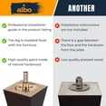 thumbnail image 4 of ALBO 8-Inch Square Brown Rubber Wood Furniture Legs, 4-Piece Pack, 4 of 4
