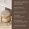 thumbnail image 7 of Open Box Maven Lane Bar Stool, Weathered Oak Finish w/ Avanti Vegan Leather, 7 of 7