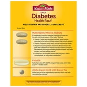 Nature Made Daily Diabetes Health Pack 30 Each (Pack of 4)