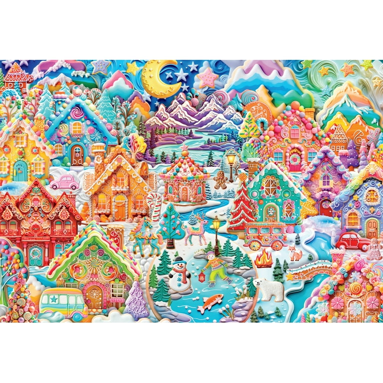 Buffalo Games 2000-Piece Colorful Cookietown Interlocking Jigsaw