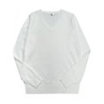 thumbnail image 1 of Suéter tipo jersey de cuello en V de punto para estudiantes, estilo universitario, para hombres y mujeres, JK, 1 of 6