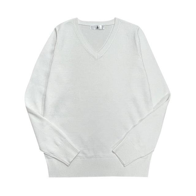 Suéter tipo jersey de cuello en V de punto para estudiantes, estilo universitario, para hombres y mujeres, JK