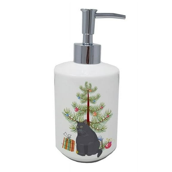 Carolines Treasures CK4752SOAP 7 x 3.5 in. Unisex British Shorthair No.2 Cat Merry Christmas Ceramic Soap Dispenser