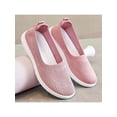 thumbnail image 5 of Frontwalk Women Shoes Casual Slip On Sneakers Walking Trainers Knit Upper Sports Comfort Sneakers Ladies Mesh Loafers Pink 7, 5 of 5