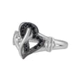 thumbnail image 2 of Harley-Davidson Women's Black & White Infinity Hearts Ring, Sterling Silver (7), Harley Davidson, 2 of 3