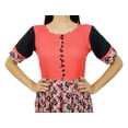 thumbnail image 5 of Bimba Chic Clothing Flaired Anarkali Kurta Dress Classic Peach Kurti, 5 of 8