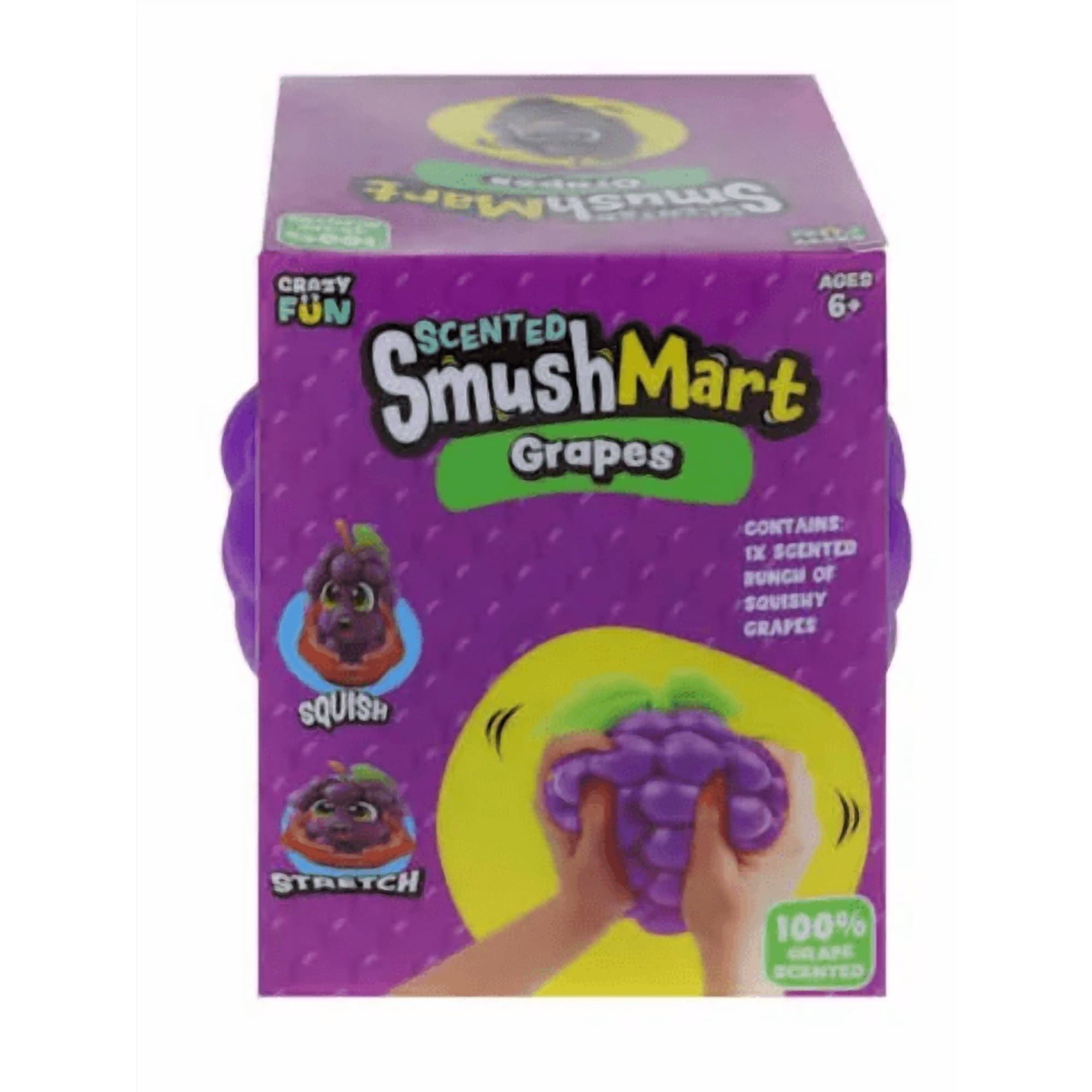 SmushMart Jumbo Squishy Grape-Slow-Rising Squishy Figure, Bread - Stress Relief Squeeze Ball