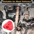 thumbnail image 3 of Unique Bargains 1 pcs Red Rubber 0.34" Exhaust System Hanger Insulator Exhaust Hanger 3 Hole Adjustable Muffler Mount Universal Tail Pipe Hanger for Exhaust System, 3 of 6