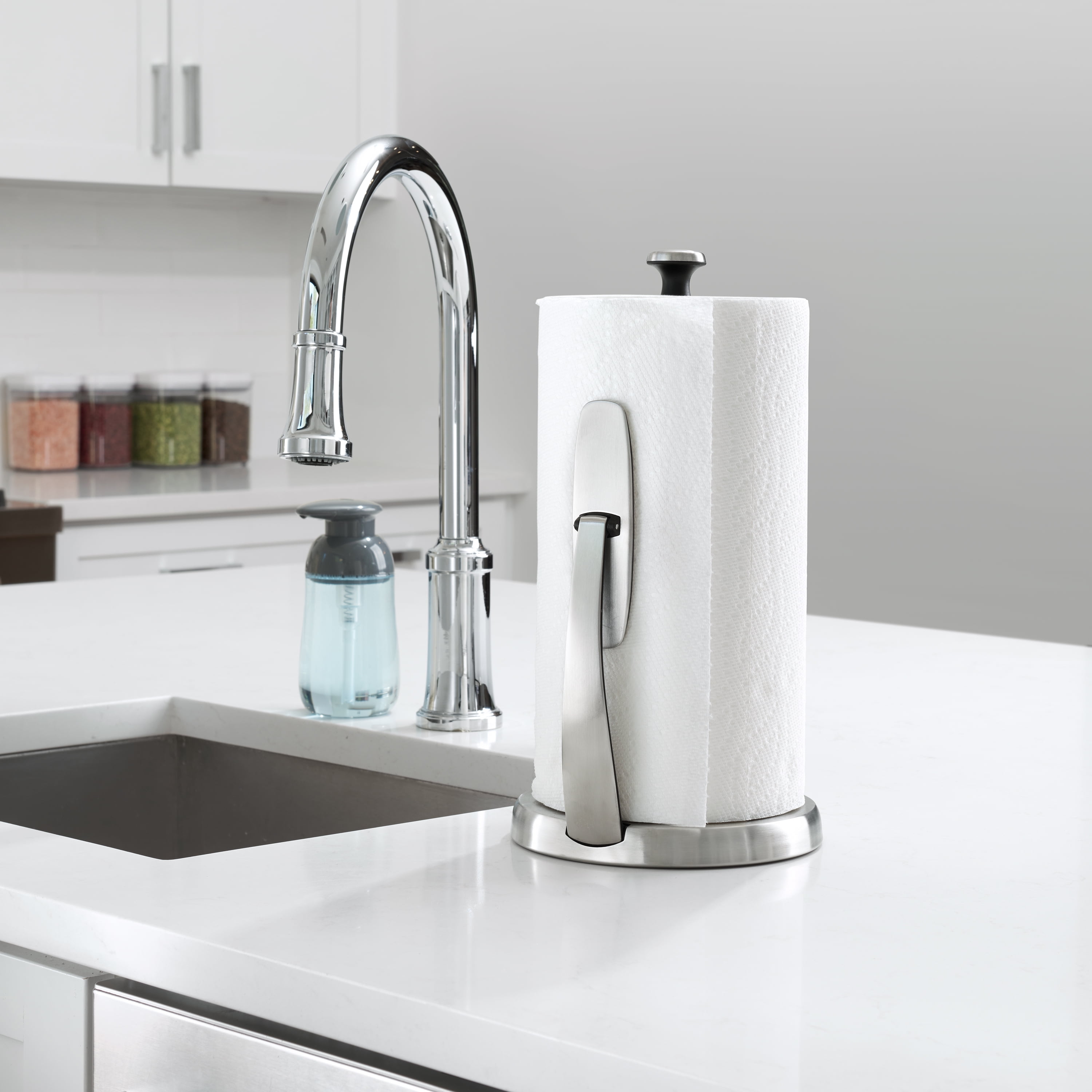 OXO Stainless Steel Simply Tear Countertop Paper Towel Holder