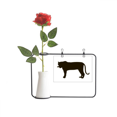 thumbnail image 1 of Botella de decoración Unbranded Tigre Negro jarrones colgantes de flores rosas artificiales, 1 of 3