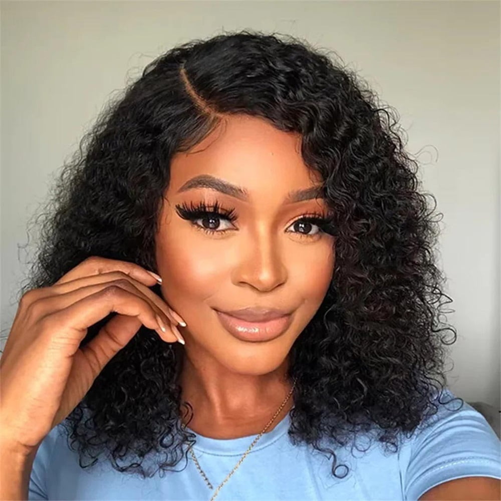 Brazilian Human Hair Pre Plucked Water Wave Side Part Lace Front Wigs