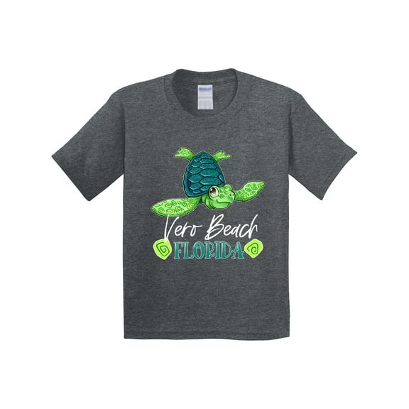Inktastic Vero Beach, Florida Happy Sea Turtle Youth T-Shirt