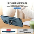 thumbnail image 4 of Phone Case Compatible with iPhone 16 Pro, Cover with Magnetic Ring Holder Stand Hybrid Rugged Shockproof Drop Proof Heavy Duty Cell Accessories for iPhone 16 Pro Women Men, Blue/Blue, 4 of 8