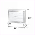 thumbnail image 2 of Bedroom Set, Glam Queen 4 PC Off-White Wood with LED Lights | Wood | Standard Beds, 2 of 11