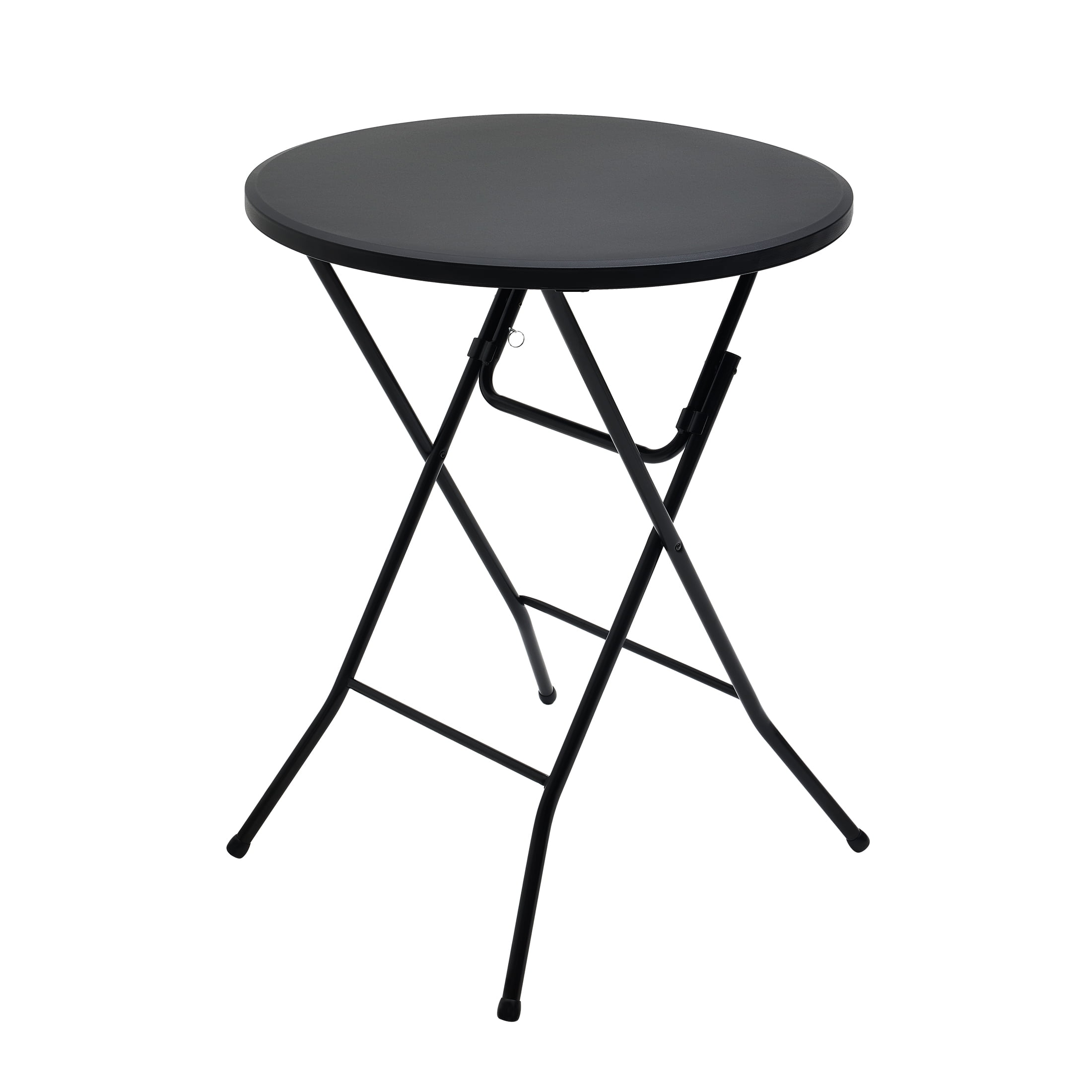 Mainstays 31" Round High-Top Cocktail Folding Table, Black