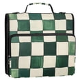 thumbnail image 5 of FORMRS Zipper Binder with Shoulder Strap 2-inch Ring 500 Sheet Capacity File Bag, Green and White Plaid Pattern, 5 of 5