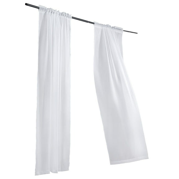 Sheer Panel Curtains 42 W x 84 L, Rod Pocket Design, 2 Pack, Soft Polyester