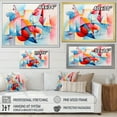 thumbnail image 5 of Designart "Soft Colors Tiles Cubic Harmony I" Oversized Abstract Framed Wall Art - Modern Colorful Abstract Geometric Hallway Framed Wall Art Decor, 5 of 7