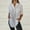 White, variant on Tittly Womens Shirts Blouses for Women Women's Casual V Neck Collared Button Up Blouse Top Solid Summer Shirt Long Sleeve Shirts Blouses for Women Black L