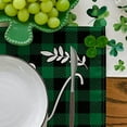 thumbnail image 3 of Smile Buffalo Check Plaid Placemats 12 x 18 Inch Set of 4, Black and Green, 3 of 7