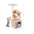 Ubesgoo 36in Cat Tree & Condo Scratching Post Tower, Beige