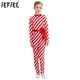 thumbnail image 2 of Disfraz de Papá Noel de Navidad para niñas, mono de baile con bastón de caramelo, traje de baile, mono completo con lazo de manga larga, 2 of 5