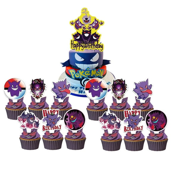 Cake Topper CupcakeS Set Birthday Party Supplies Decoration Decor Kit