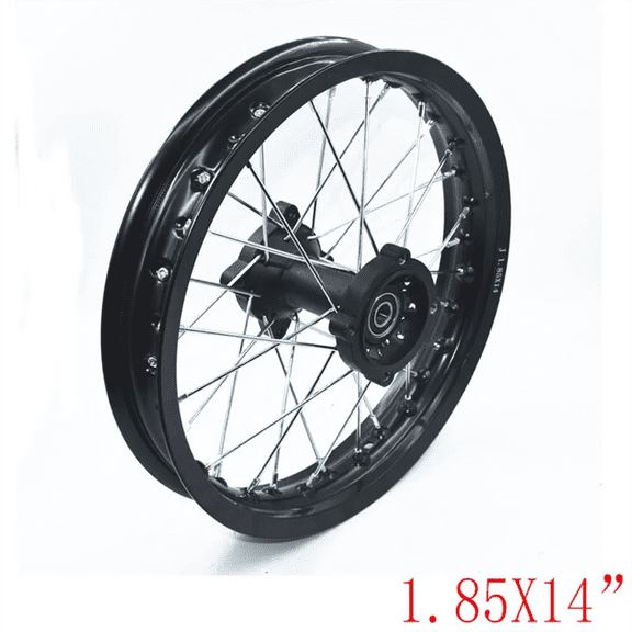 14 Inch 1.85x14 Rear Wheel Hub Rim Black Steel Wire For Off Road Motorcycle Accessories CRF70 Gaosai