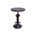 thumbnail image 1 of 13 Black Round Industrial Adjustable Wood and Metal Stool, 1 of 3