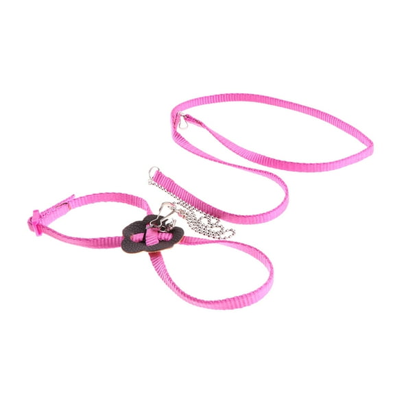Arnés Ajustable Para Peque?os Animales Correa Para Caminar Para Hámsteres Conejo Rosa SM SunniMix Correa de arnés pequeña