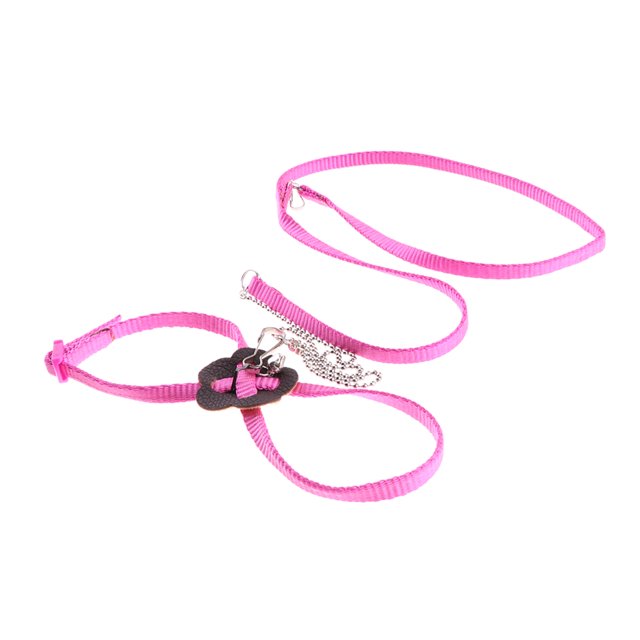 Arnés Ajustable Para Peque?os Animales Correa Para Caminar Para Hámsteres Conejo Rosa SM SunniMix Correa de arnés pequeña