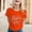 Orange, variant on Graphic Tees for Women Carnival Graphic Print Short Sleeve T Shirt for Everyday Comfort Casual Round Neck Top Women’s Everyday Wear Occasion Traditional Artwork Fit Pink L