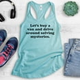 thumbnail image 2 of Let's Buy A Van And Drive Around Solving Mysteries Tank Top, Ladies Racerback Tank Top, Funny Tank, Cancun, XX-Large, 2 of 3