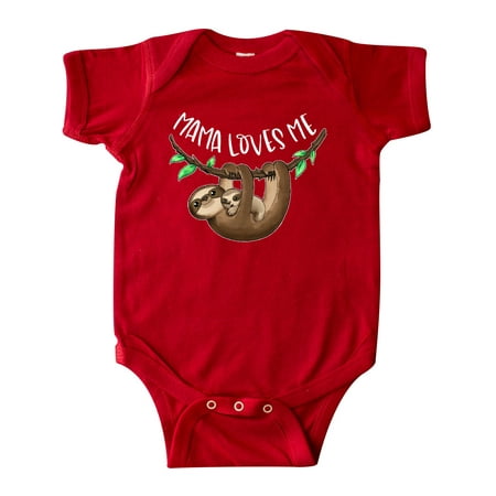

Inktastic Mama Loves Me Cute Mom and Baby Sloth Gift Baby Boy or Baby Girl Bodysuit