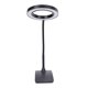 thumbnail image 1 of Luz de lectura de libro recargable por USB, lámpara de escritorio LED 360°, atenuación continua, flexible, 3 modos de color, protección ocular, luz de tatuaje USB para estudio de arte de uñas(negro), 1 of 5