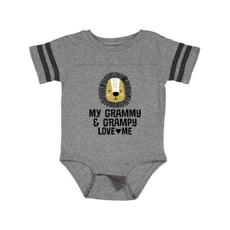 

Inktastic My Grammy and Grampy Love Me Gift Baby Boy Bodysuit