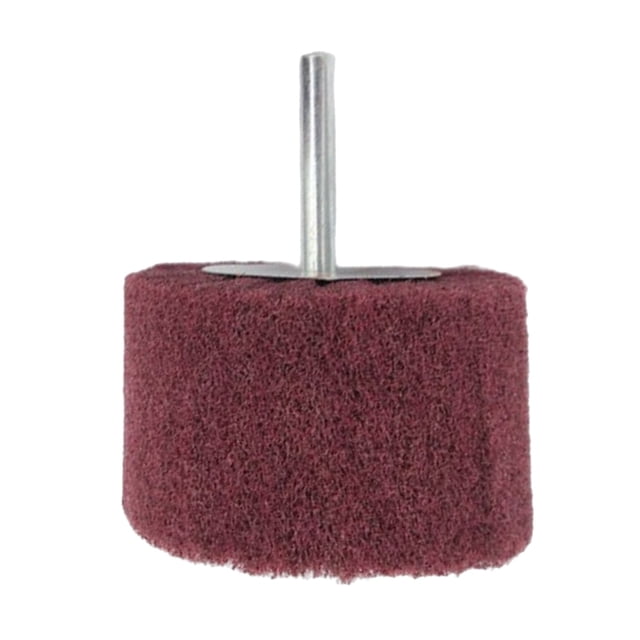 Riwesomey Paño de limpieza Cabeza de molienda de fibra Almohadilla de pulido Cepillo abrasivo para fregar Rueda de aleta no tejida Herramientas Artesanía 40×25×6mm largo