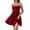 14# Wine, variant on Qwertyu Women Summer Mini Dresses Square Neck Spaghetti Strap Dress Casual Sleeveless Smocked Sundress A Line Tiered Beach Dress Navy 2XL