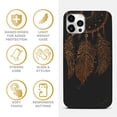 thumbnail image 4 of Case Yard Wooden Case for iPhone-12-Pro-Max Soft TPU Silicone cover Slim Fit Shockproof Wood Protective Phone Cover for Girls Boys Men and Women Supports Wireless Charging Dream Catcher Design, 4 of 7